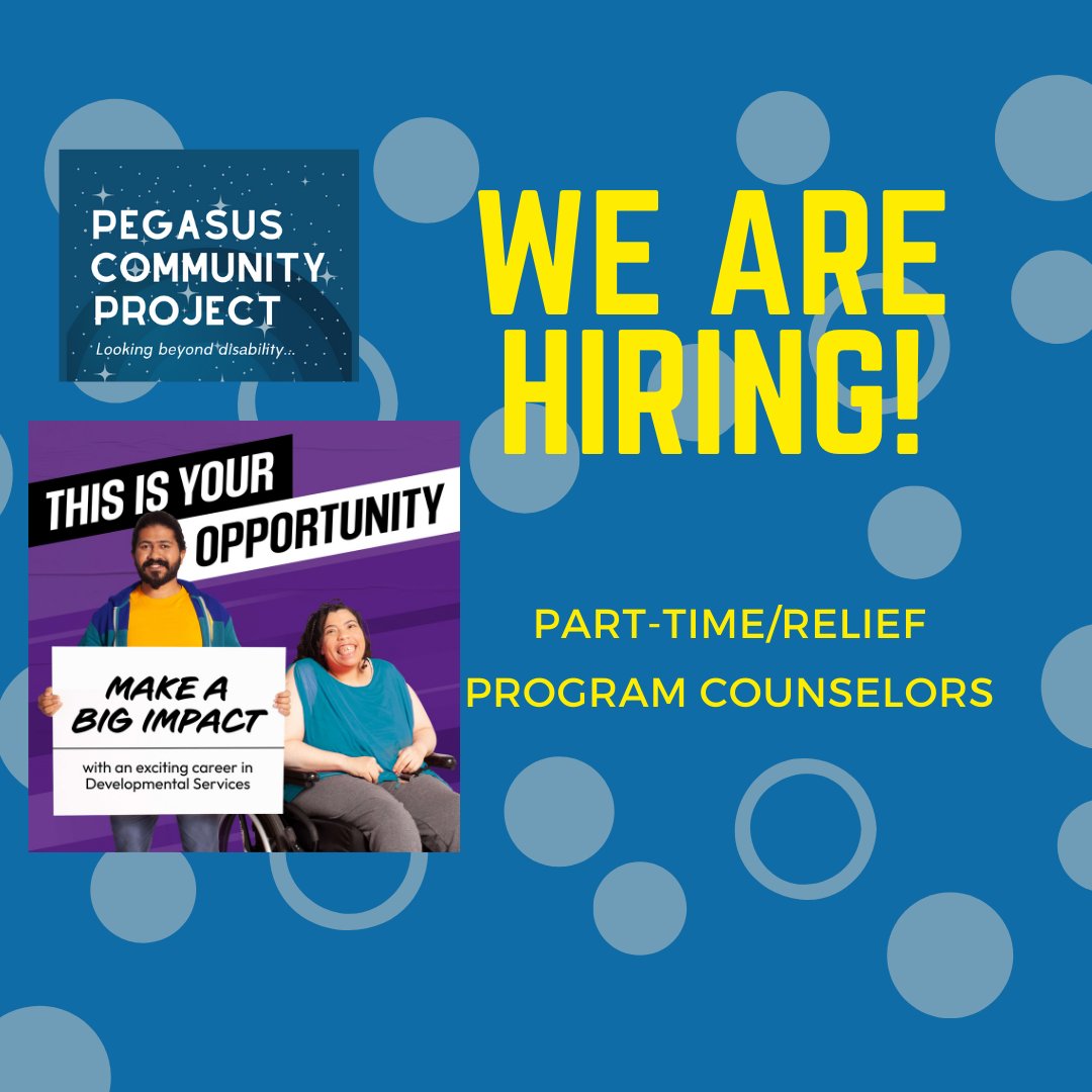 Are you a new grad or student looking to jump-start your career in the Developmental Sector? We are hiring Program Counselors! Apply today through our website link here:  bit.ly/3leO9hL

#NowHiring #NonProfitOrganization