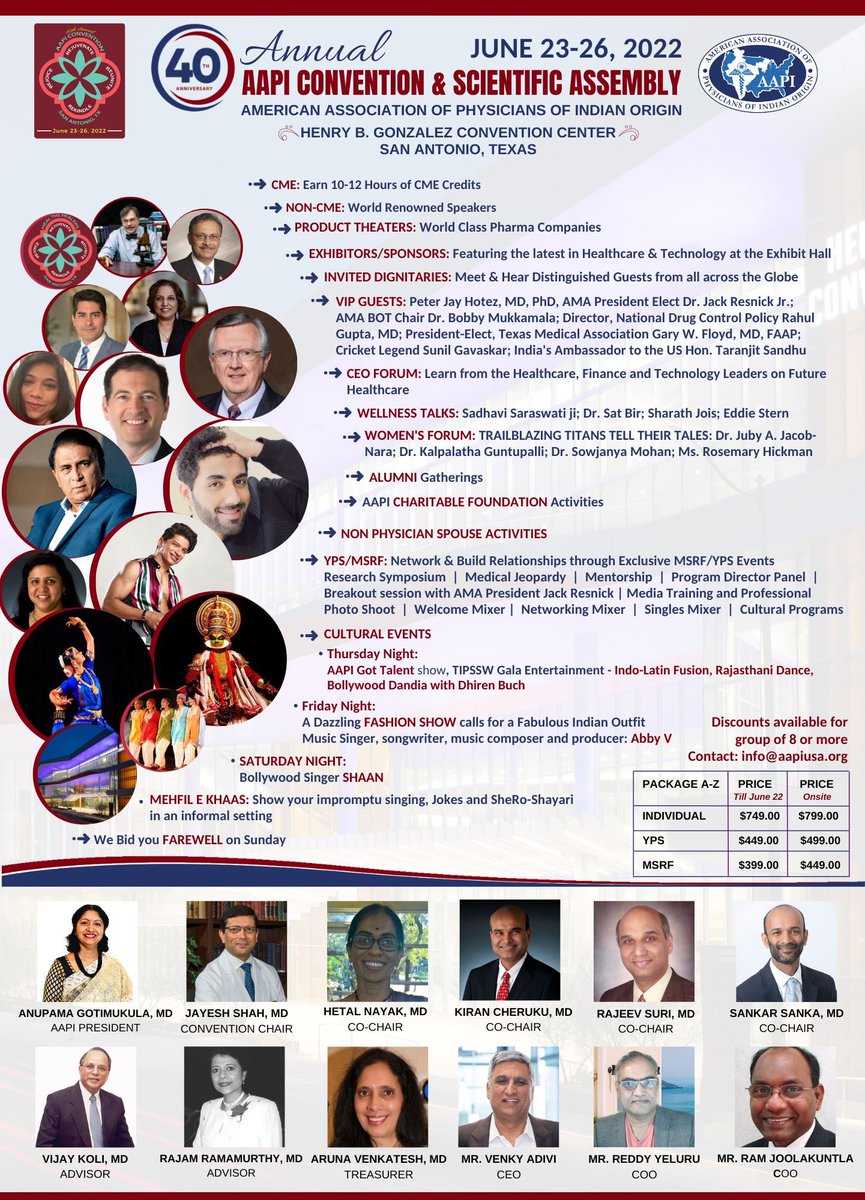 MsrfAapi's tweet photo. Check out all of our AMAZING programming for the 40th Annual AAPI Convention and Scientific Assembly! 4 great days of learning, networking, and FUN!!! June 23-26 ar the Henry B Gonzalez convention centrr in San Antonio TX! Register today for great rates at https://t.co/eCZDazTMMw https://t.co/3H2uoE2Rvd