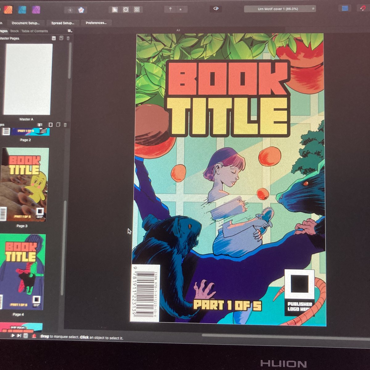 clamnuts's tweet image. Cover sketches. If it involves rats and mandarins, I probably made it. #AffinityPhoto #makecomics