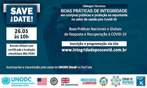apaulistasp's tweet photo. Sexto Diálogo Técnico aborda boas práticas de resposta e recuperação à COVID-19.

Quando: 26 de maio de 2022
Horário: das 10h às 11h30
Inscrições no site: https://t.co/hyI1Co894Y
Transmissão: no canal do YouTube do UNODC Brasil

#apmsp #poscovid #unodc https://t.co/ab6Q3JyiMk