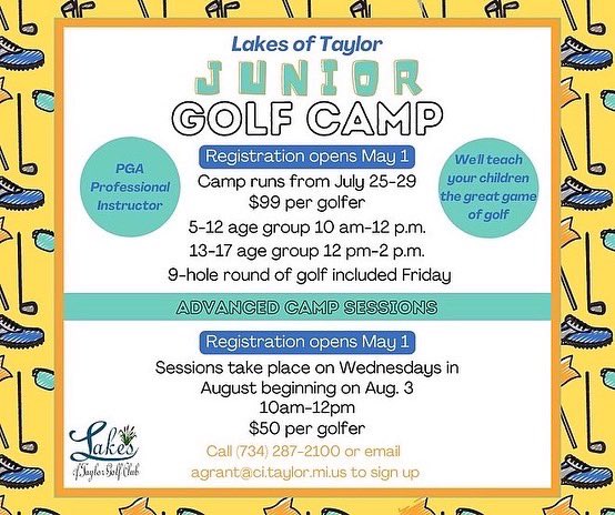 LakesofTaylor's tweet photo. Adults, kids, families, everyone! Check out these awesome opportunities to learn and improve your golf skills @LakesofTaylor https://t.co/WuiG7wCZYU