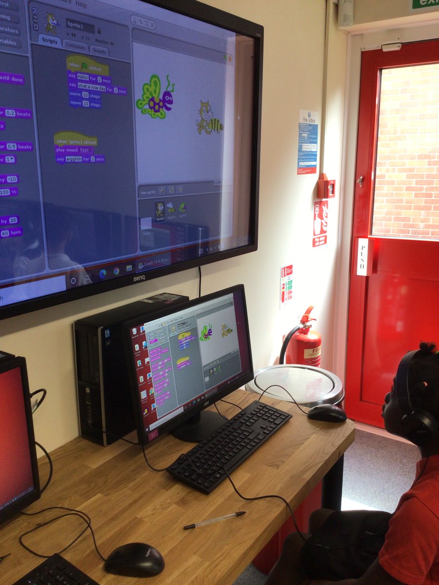 HighamRISE's tweet photo. When Class One are introduced to sound in Scratch... Their faces say it all. A very FUN afternoon filled with hard work and giggles!! @Rise_MAT #scratch #primaryict #primarycomputing #ks1computing #ks1ict https://t.co/SFj71LHwJC