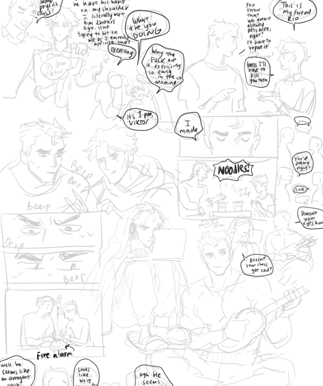 i doodled these ages ago but i no longer have the strength to finish them 🥹