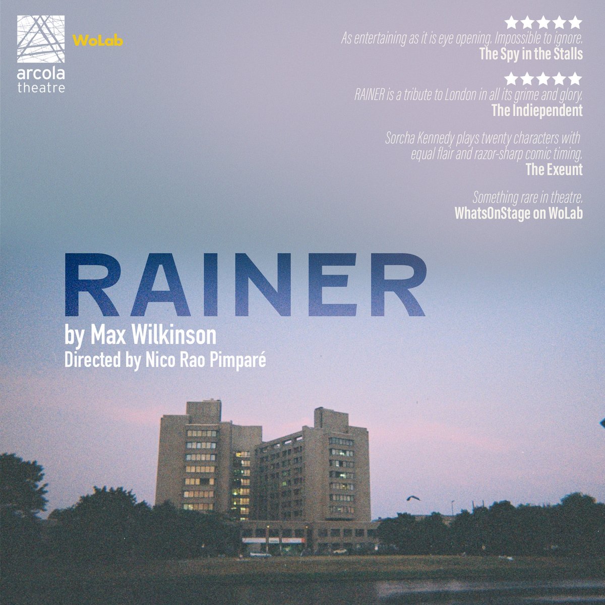 Rainer (@rainerroams) on Twitter photo The five-star, award-winning RAINER is back at <a href="/arcolatheatre/">Arcola Theatre</a> June 1-18, and so is the original team! @WoLaboratory present this new version of the show, written by <a href="/MaxWksonTheatre/">Max Wilkinson</a>, directed <a href="/NicoPimpare/">Nico Rao Pimparé</a> and performed by <a href="/Sorcha__Kennedy/">Sorcha Kennedy</a> 🚲
Book tickets: arcolatheatre.com/whats-on/raine… The five-star, award-winning RAINER is back at <a href="/arcolatheatre/">Arcola Theatre</a> June 1-18, and so is the original team! @WoLaboratory present this new version of the show, written by <a href="/MaxWksonTheatre/">Max Wilkinson</a>, directed <a href="/NicoPimpare/">Nico Rao Pimparé</a> and performed by <a href="/Sorcha__Kennedy/">Sorcha Kennedy</a> 🚲
Book tickets: arcolatheatre.com/whats-on/raine…