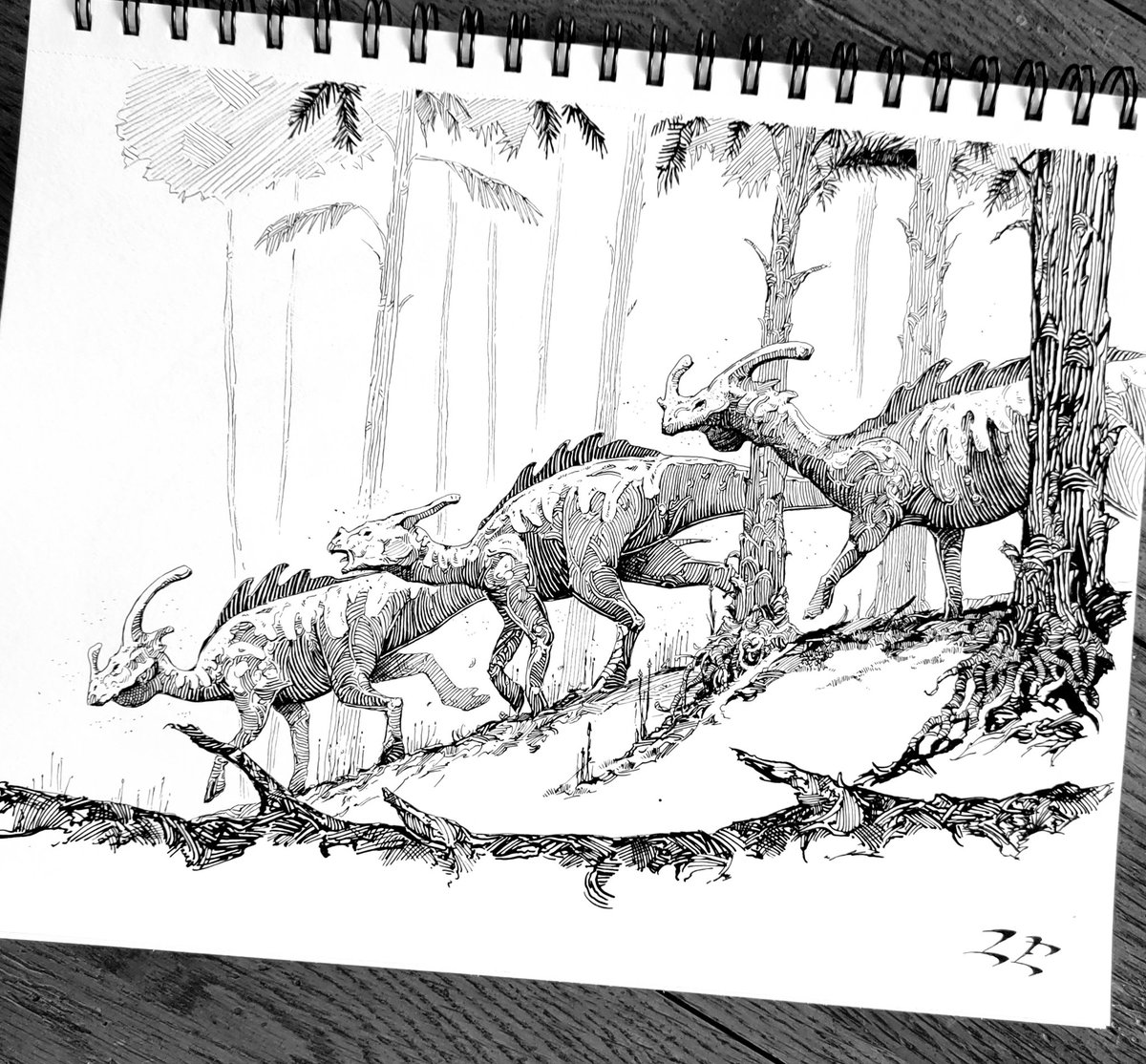 A dino #sketch for today.
#illustrator #myart #penandinkart
#ink #dinosaur