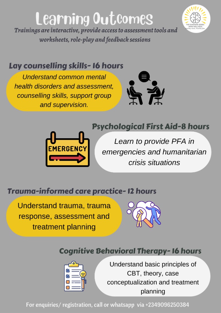 _sunshineseries's tweet photo. The #ThriveProgramme is carefully curated to jumpstart your career into mental health work.
This is suitable for persons with or without experience in mental health work. It provides personal coaching to ensure that you are maximising the best of the programme and charting... https://t.co/QxJic4wn75