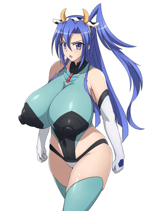 skeb進捗。シンフォギアの風鳴翼のボテバラ牛コスセックス作業途中絵。 