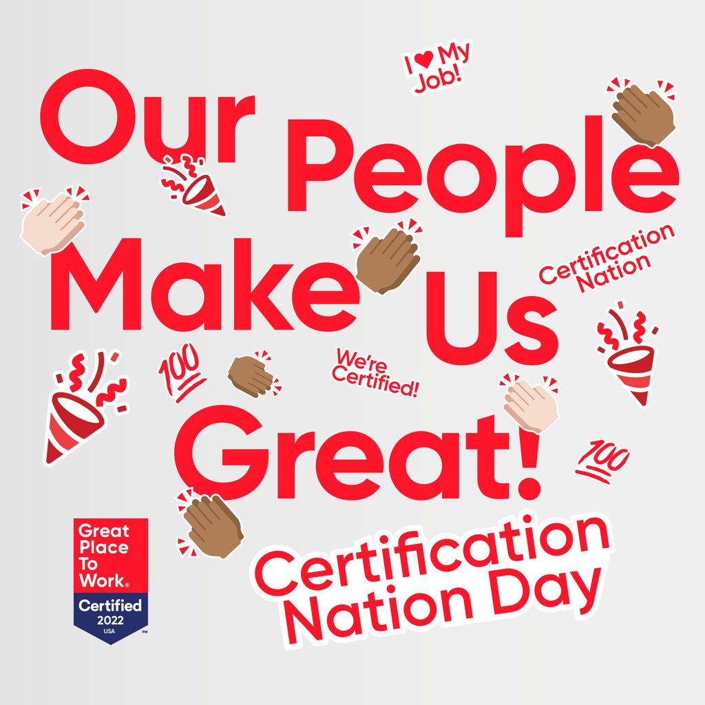 FWD_Financing's tweet photo. Can you hear the applause? 👏🏼 Today we’re proud to celebrate #CertificationNationDay as a #GPTWcertified workplace. Learn more here: https://t.co/YLYznJrkMh
#forwardfinancing #forward #lifeatforward #certifiedpride #celebrateyourgreat https://t.co/nzjXh2Uaqe