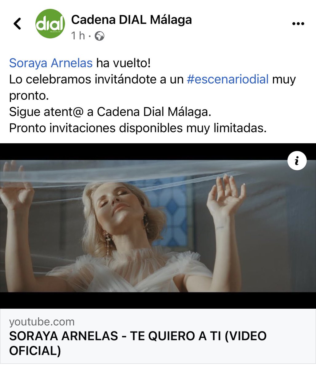 SorayaArnelas's tweet photo. Amigos de Andalucía , pero sobretodo  Malaga!  atención!!!! 
@CADENADIALAND @Cadena_Dial https://t.co/0gzDv1k18R