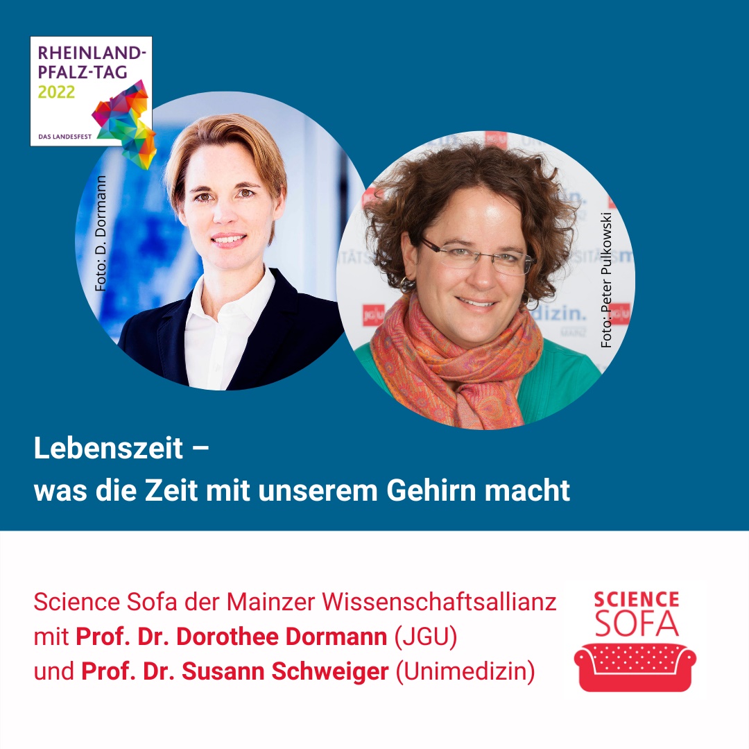 uni_mainz_event's tweet photo. #RLPTag2022: 20.5.2022, 17:40 Uhr - #ScienceSofa zum Thema "Lebenszeit – was die Zeit mit unserem #Gehirn macht" https://t.co/wKegATW8q1 @UnimedizinMainz @imbmainz #Demenz #Forschung #Medizin #Neurobiologie #MainzerWissenschaftsallianz @RLP_Tag #RLPTag #75JahreRLP https://t.co/B3iJKeAdIU