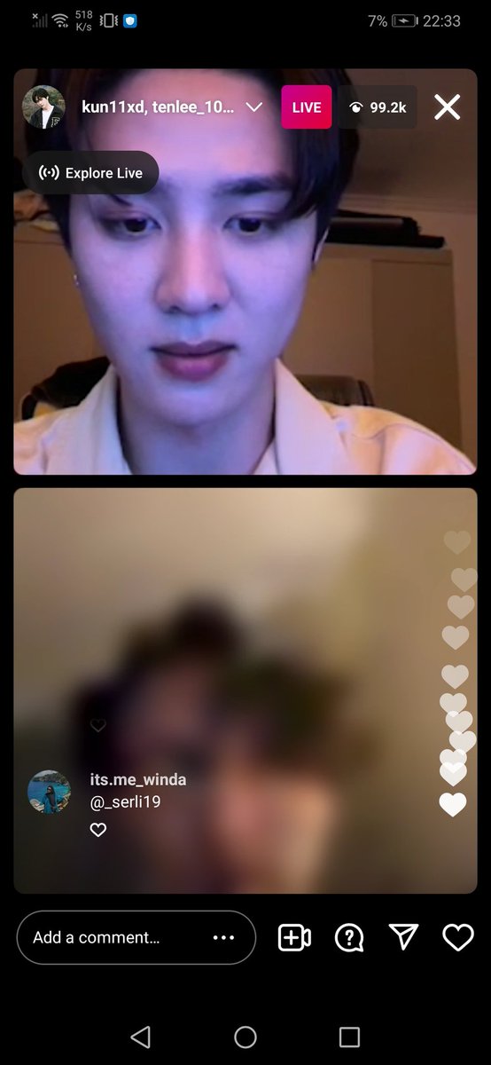 _lemonleii's tweet photo. Live si kun at ten sa ig lag si ten HAHAHA https://t.co/KSI9jiShvD