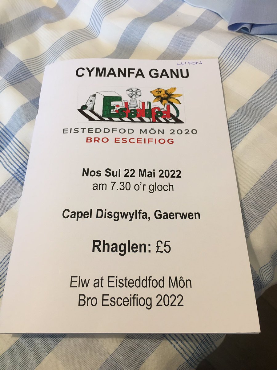 EEsceifiog's tweet photo. Cofiwch am Eisteddfod Môn Bro Esceifiog 2022 dydd Sadwrn ac yna’r Gymanfa yn Gaerwen nos Sul. Dewch yn llu!! 😃 https://t.co/QYlrtamip1