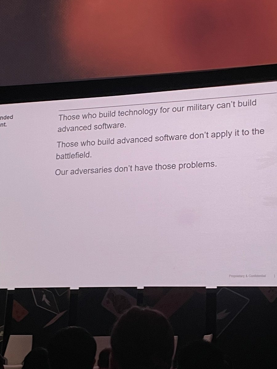 there have been more mattress unicorns than defense unicorns in the last 35 years says <a href="/PalmerLuckey/">Palmer Luckey</a> on why why is building <a href="/anduriltech/">Anduril Industries</a> which builds automated weapons systems #allinsummit