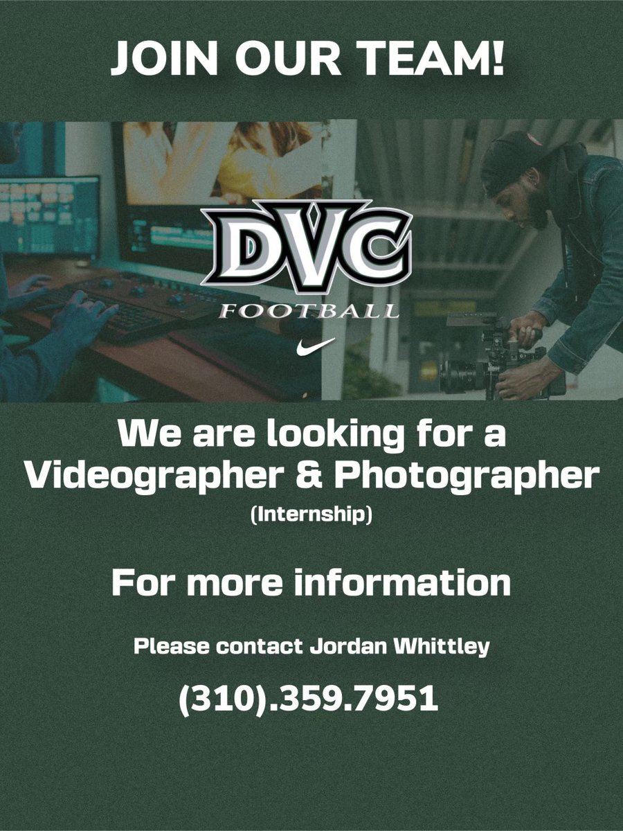 DVCVikingsFB's tweet photo. Intern opportunities available #dvcfootball #hornsup🤘 https://t.co/dB27q1SsIp