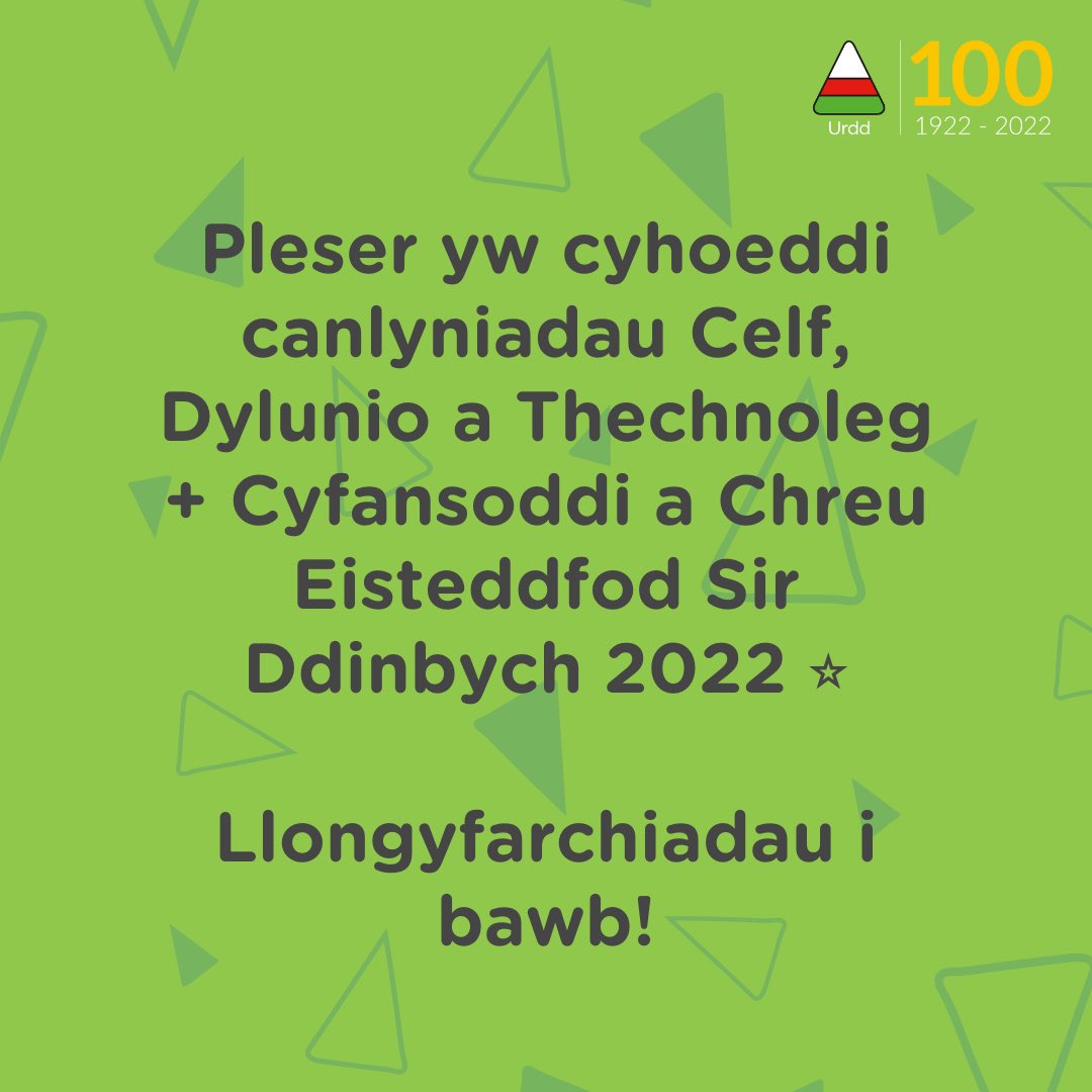 Llongyfarchiadau! I weld rhestr gyflawn o’r canlyniadau, ewch yma👇

urdd.cymru/cy/eisteddfod/…