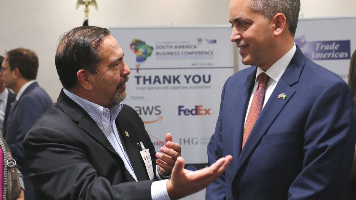 DepSecGraves's tweet photo. Last night, the South America Trade Mission concluded its business conference in São Paulo. Today, mission participants will begin a series of tailored matchmaking engagements in Brazil and 10 other markets across South America to help their businesses expand across the region. https://t.co/h8ryMDhsbo