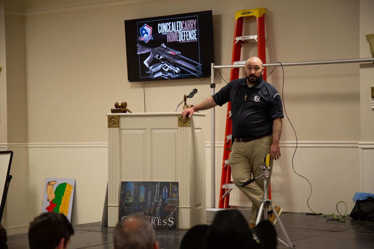 StradCath's tweet photo. Honored to host an #HomeDefense &amp; #ConcealCarry course at the 2022 #FellowShipOfTheClans in #louisiana. If you want me to come to your parish or community, info@thearmedcatholic.com 

#TheArmedCatholic #Guns #Firearms #Catholic #Catholicism #USCCA #USCCAinstructor #pewpew https://t.co/4TfU55j4Ex