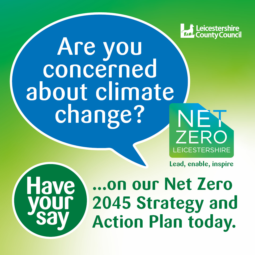 🗣️ We want to hear your views on climate change! 🗣️  

Leicestershire's net zero action plan will shape how we achieve net zero carbon emissions as a county by 2045.  

The #NetZeroLeicestershire consultation closes 26 July.  

Have your say today 👉 crowd.in/ewDUWz
