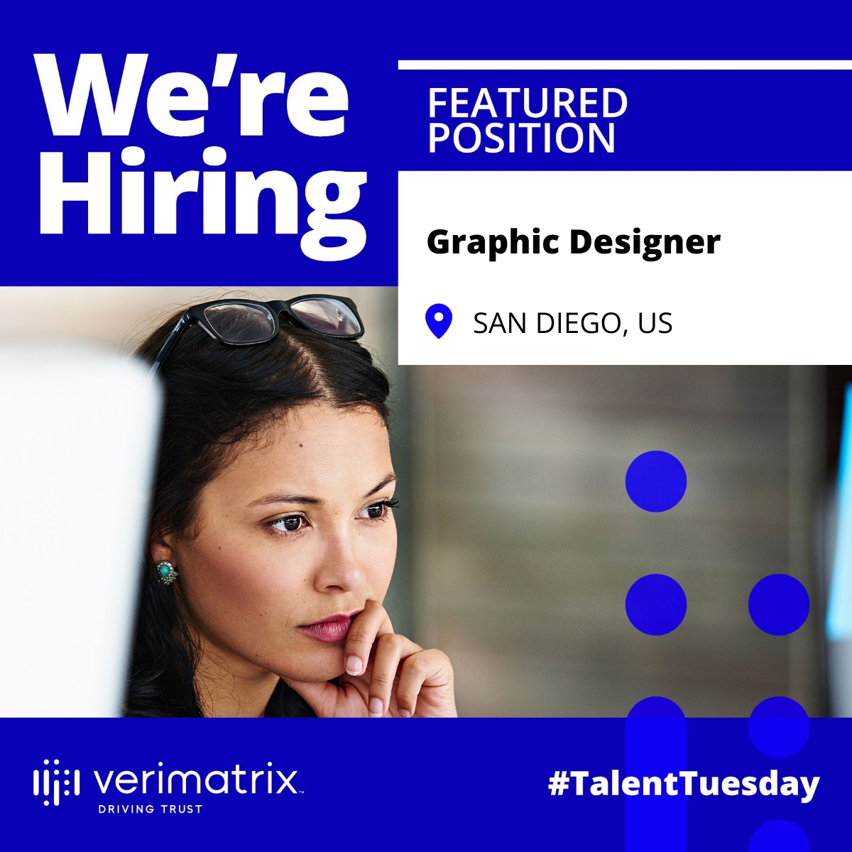 VerimatrixInc's tweet photo. It's #TalentTuesday! We are looking for our new graphic designer π¨ in San Diego.
Could it be you?
Find out what Verimatrix has to offer and come join our team of innovators! Apply here: https://t.co/indgLXe01j
#graphicdesigner #talentuesday #vmxjobs https://t.co/io1zVMS98a