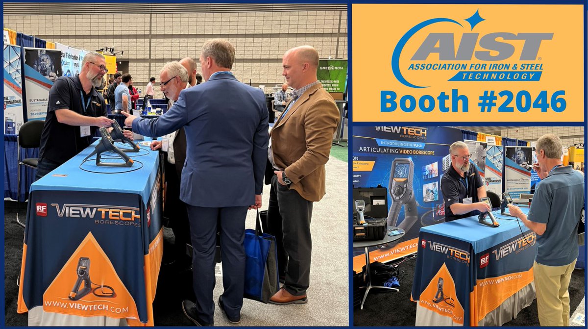 ViewtechScopes's tweet photo. Make your way to booth #2046 during @AISTech and request a no-cost #VideoBorescope demo be shipped to your facility!
https://t.co/fxsAcXKXAK
#AISTech2022 #Inspections #Maintenance #QualityControl #AISTech https://t.co/FneGYGYFYH