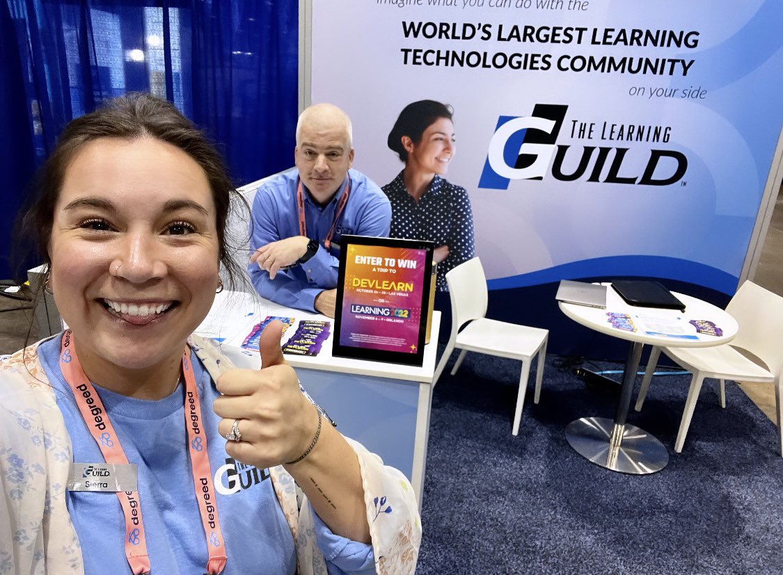 Did you miss this dynamic duo at the #ATD22 expo this morning? No worries! Come say hi over lunch for a chance to win a trip to your choice of <a href="/LearningGuild/">The Learning Guild #DevLearn #Learning2024</a> event- #DevLearn or #Learning22. Did we mention that includes airfare, hotel &amp; a conference reg?! <a href="/LnDDave/">David Kelly</a>
