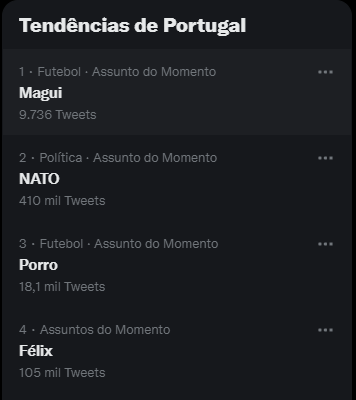 Sabes que a situação está a ficar feia entre o Porro e Félix quando a Nato já está ao barulho.