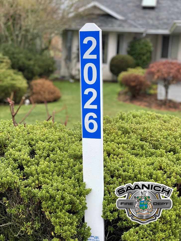 SaanichFire's tweet photo. Our Reflective Address Sign Program is in its first week and the response is great.  Thank you! 🙏 If you want to learn more click the link to our website.
https://t.co/8OY9iXlygB
#saanich #everysecondcounts #beenseen
sl https://t.co/MNHa7E2icx