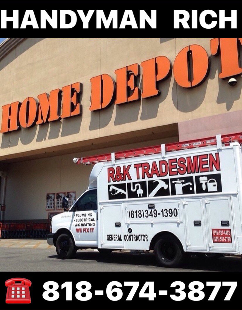 RKTRADESMEN's tweet photo. #SantaClaritaHandyman #SantaClarita #HANDYMAN #PLUMBER #ELECTRICIAN #WestLA #LosAngeles #Burbank #BeverlyHills #WestHollywood #Malibu #Tarzana #StudioCity #Encino #TolucaLake #CanogaPark #HiddenHills #PorterRanch #GranadaHills #CanyonCountry #WestHills #Reseda #ShermanOaks #NOHO https://t.co/UZWp8uXe3L