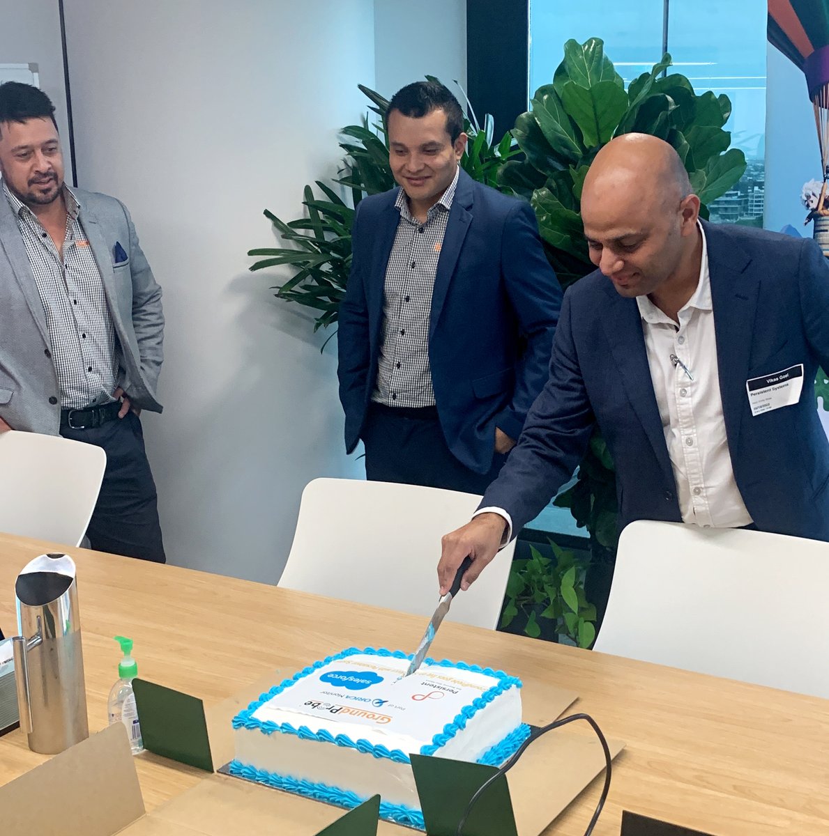 Persistentsys's tweet photo. Celebrating GroundProbe's successful milestones in their #digitaltransformation journey, w the Salesforce suite of products. This will now enable GroundProbe to have a 360-degree customer view &amp; increased efficiencies in its sales &amp; customer management process. https://t.co/1HmRrQ561L