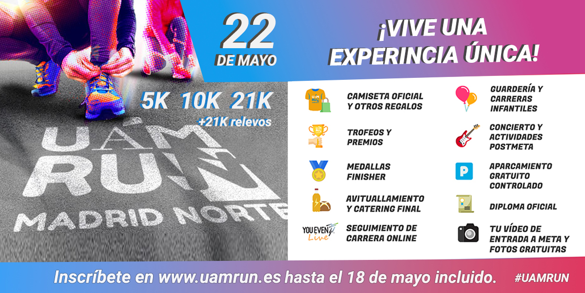 uamrun's tweet photo. Mañana cierran las inscripciones de #UAMRUN, ¡no dudes en probar la experiencia, sea individualmente o en equipo! #21K #10K #5K y #mediamaratón por relevos 🏃‍♂️🏃‍♀️🏃‍♂️🏅👕📷 https://t.co/Ybc0iymJbh