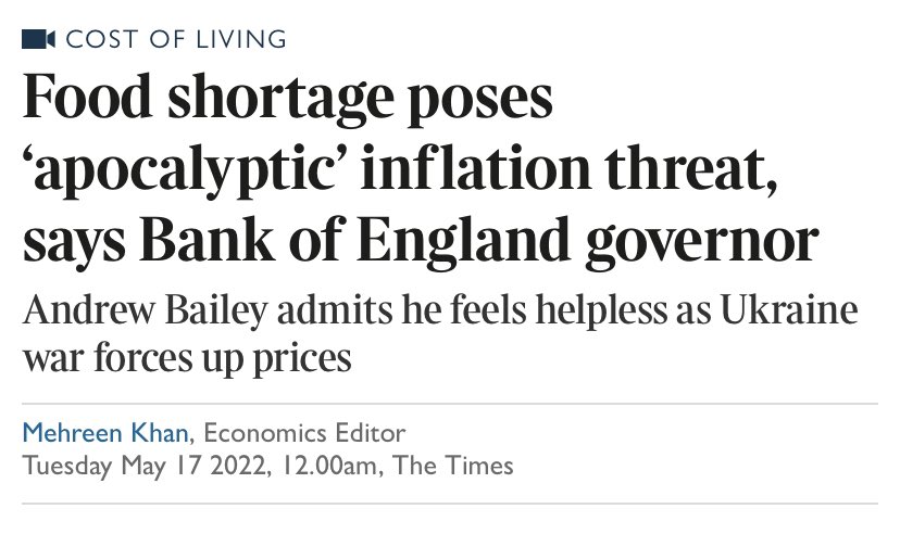 Nothing to see here with this headline! #FoodShortage #recession #AreWeReady