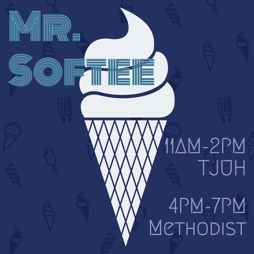 Today for EMS Week, we have the Mr. Softee truck!
11AM - 2PM at TJUH 
&amp; 
4PM - 7PM at Methodist
See you there! #EMSWeek2022 #emsweek #thankyou