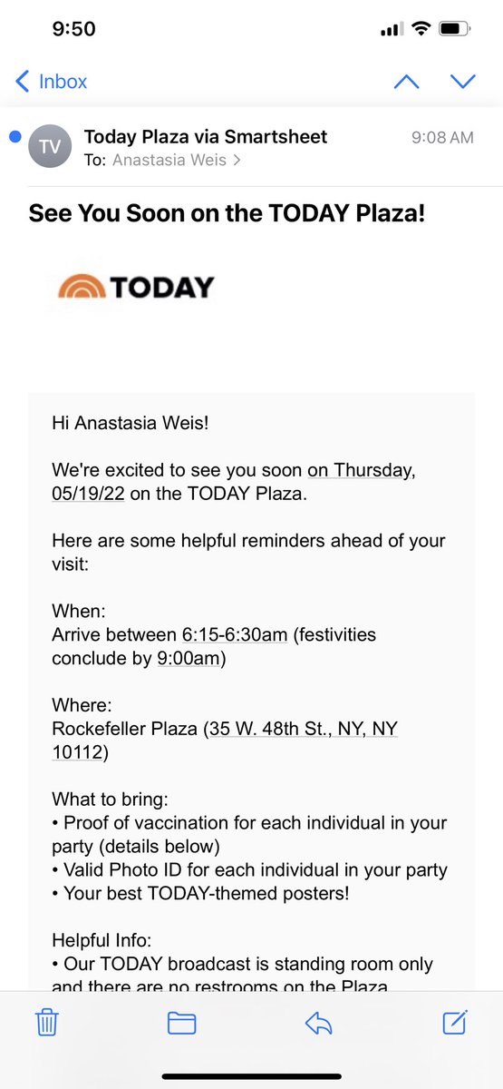 <a href="/todayshow/">TODAY</a> Why send this out this morning with the <a href="/Harry_Styles/">Harry Styles.</a> fan passes but tell us sorry, just a mistake, you can’t really come? There’s one devastated 17 yr old now who thought she was invited to the Plaza Thursday morning but instead seems like we got punked.