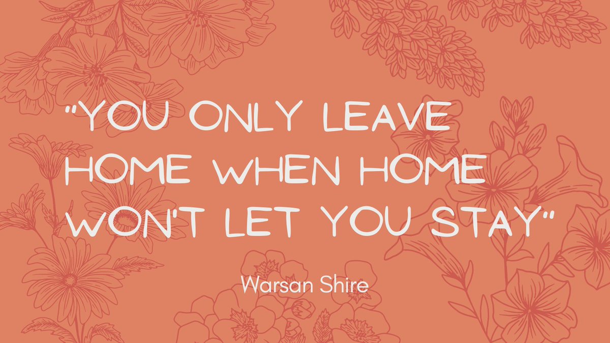 VoiceforRefuge's tweet photo. "You only leave home when home won't let you stay" -Warsan Shire.

#RestoreWelcome #RefugeesWelcome https://t.co/nhF8ksu36L