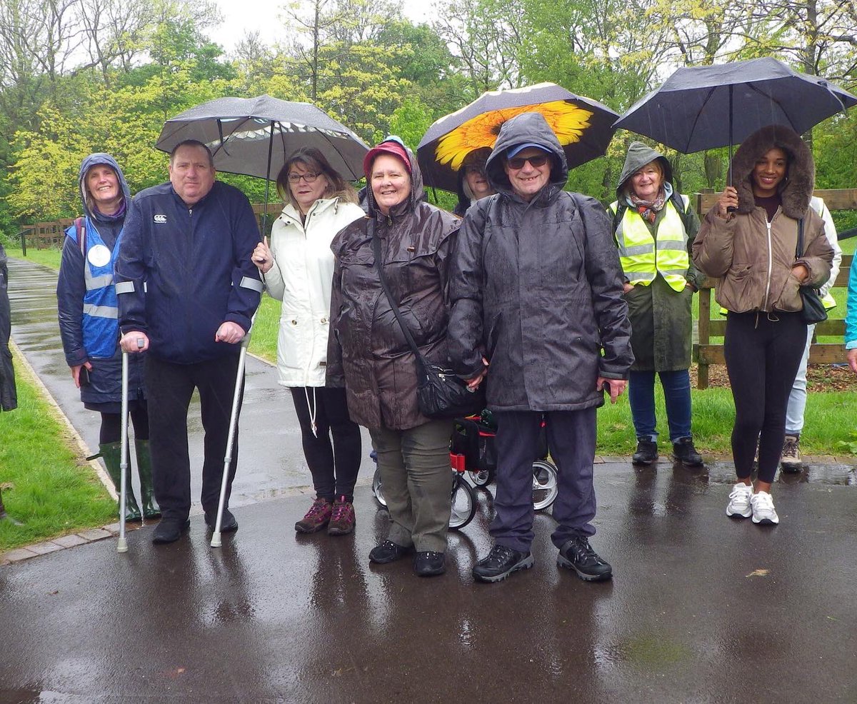 CarersStepOut's tweet photo. Another fabulous Stepping Out Walk around #DebdalePark last week. 🚶‍♀️🌳🌸

Our #Manchester Carers and those they care for enjoyed a sociable wander followed by a delicious lunch. 💚

The rain didn’t spoil their fun! ☔️
#carersstepout 
@Sport_England @CarersMcr @WiganLeighCarer https://t.co/GwWkt9JKCp