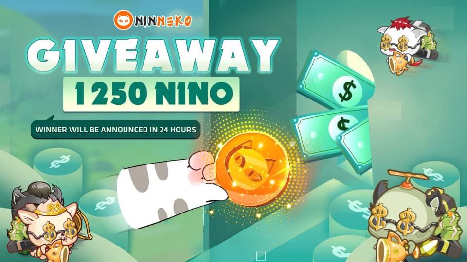 #Ninneko launches #StakeNINO having APR MIN 100%
—
Giveaway 1250 NINO to experience this feature

1 💚&amp; RT
2. Comment, tag 3 friends
3. Follow <a href="/ninnekogame/">Ninneko</a>
4. Join Discord: discord.gg/bw84nfPReK
5. Join TG: t.me/ninnekogame

#Ninneko #Stake #NINO