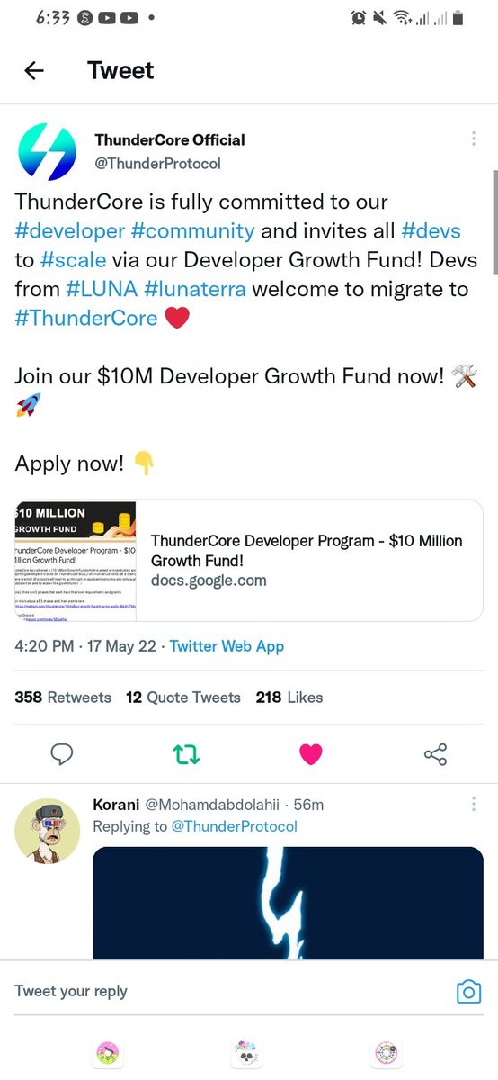Nancy82680185's tweet photo. @ThunderProtocol https://t.co/DlkfRwp32I