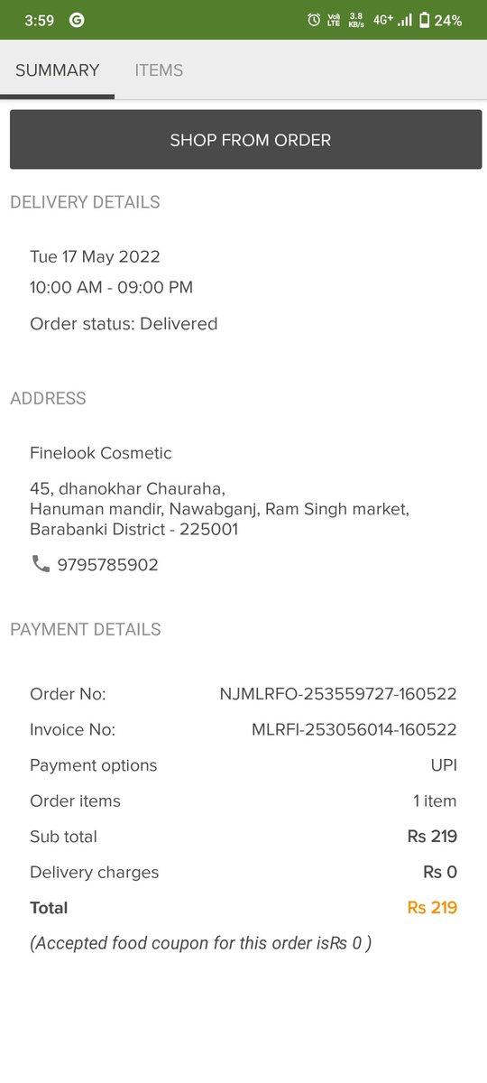 FineLookPoint's tweet photo. @bigbasket_com 
I return my order app is not working https://t.co/MmvJY4cBt3