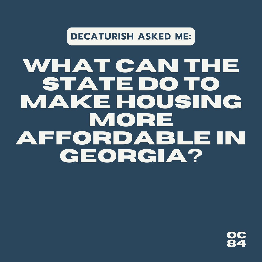 Where sensible, leverage available federal dollars to ensure that we have affordable housing stock + work with developers to build mixed-income housing with affordable housing set-asides in new developments. Read more about my Q&A with Decaturish: decaturish.com/2022/05/candid….