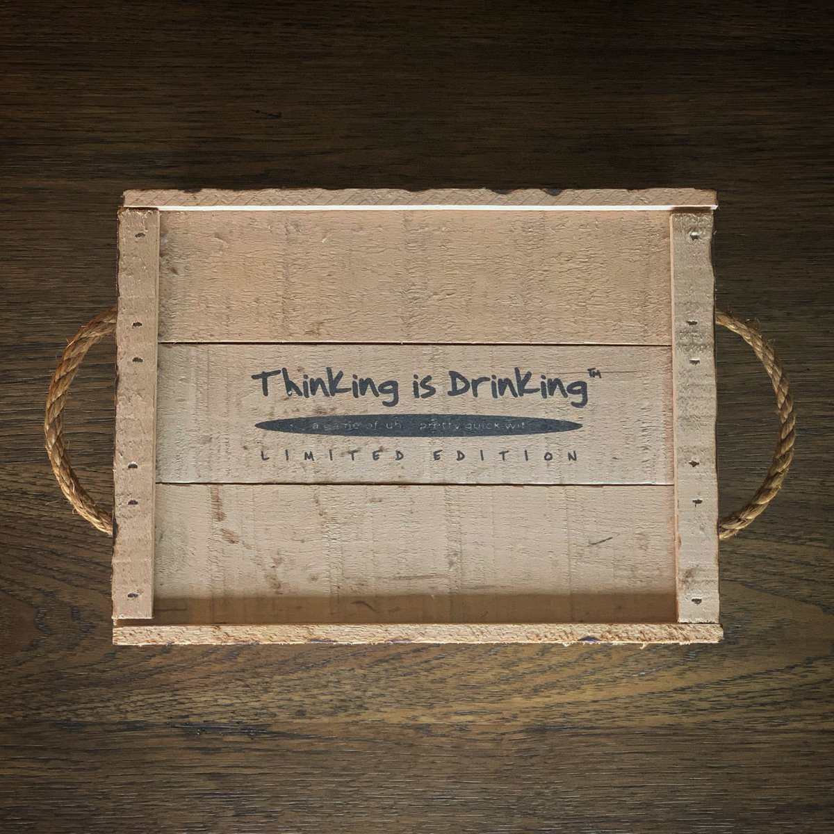 intheweehours's tweet photo. July 1st will mark our 25th year in business! And it all began with one word… GREEN. Thinking is Drinking. A game of, uh… pretty quick wit.
#intheweehours
#25thanniversary
#thinkingisdrinking
#limitededition https://t.co/YwvUA5uoTR