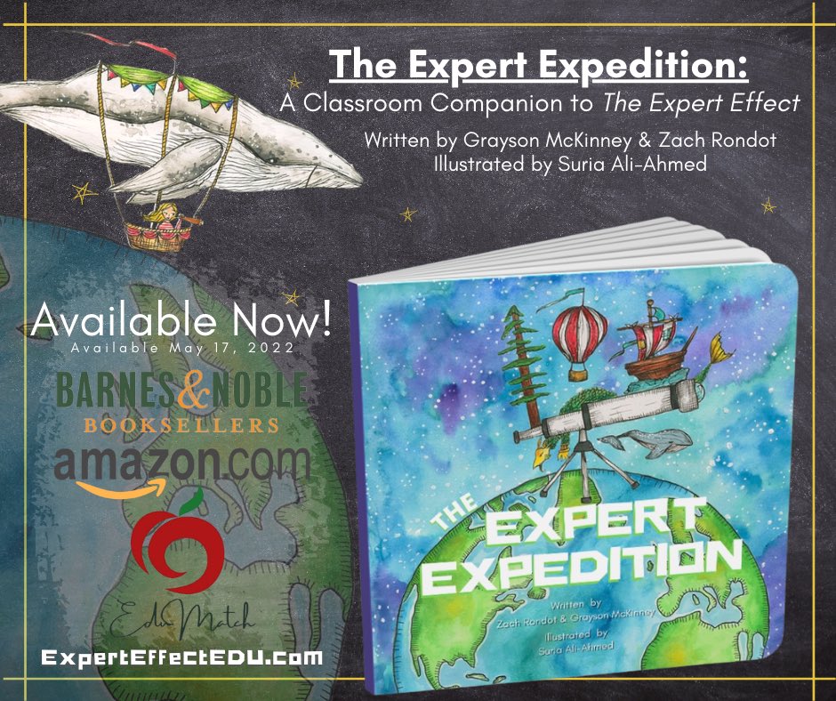 Happy launch day to <a href="/MrRondot/">Zach Rondot</a> and <a href="/saliahmed09/">Suria Ali-Ahmed</a>! The Expert Expedition comes out today! Get yours at The Expert Expedition amazon.com/dp/1953852742/… 

<a href="/EdumatchBooks/">EduMatch Publishing</a> #experteffectedu #picturebookswelove #ChildrensBooks #kidlit #BookBoost