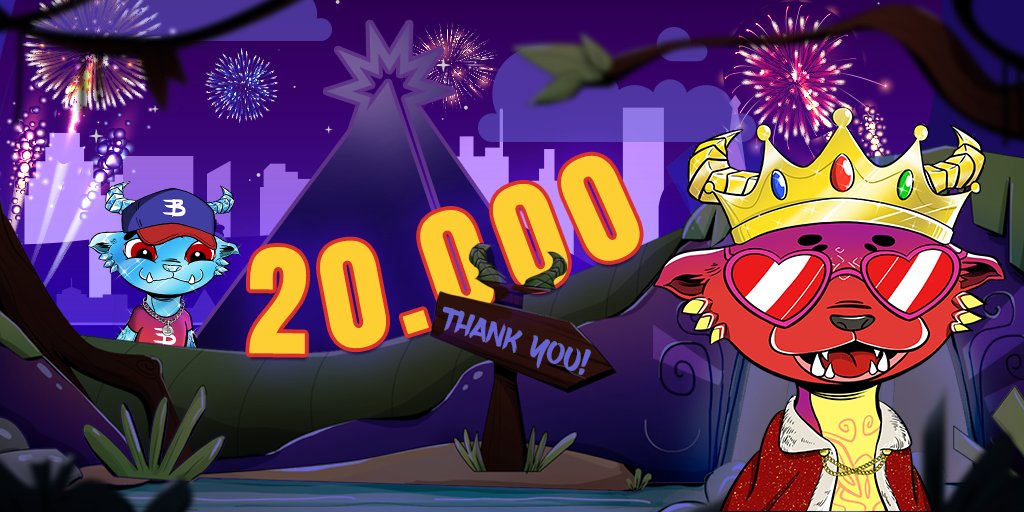 20.000 Beasts in our Twitter HORDE. 😍😍😍
You are all 🔥🔥🔥

To celebrate this milestone, we will give away 3 #EPICBEAST from our wallet.

1. Like &amp; Retweet
2. Tag your Friends
3. Comment which gaming trait your Beast needs!

Winners in 48 hours, just in time #FortheHORDE