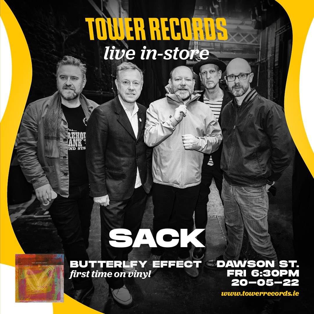 chunky66's tweet photo. SACK live in store performance, Tower Records Dublin, Friday 6.30pm
#SACK #ButterflyEffect #sacklive #music #livemusic #liveinstore #instoregig #liveindublin #dublinmusic #irishmusic #irishindie #indierock #alternativerock #indie #irishvinyl #vinylcollection #vinyl #vinylrecords https://t.co/shQR0UDOTO