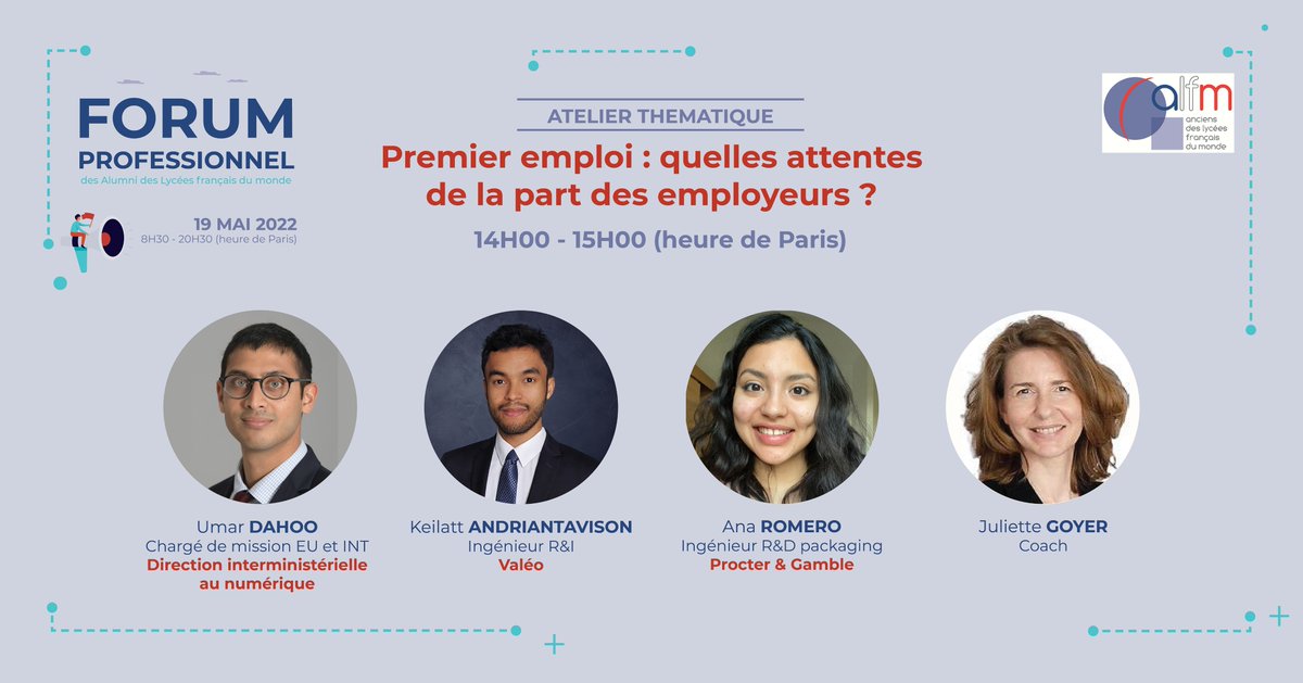 ALFM_monde's tweet photo. J-2 avant le #Forumpro2022 ! RDV dès 9h30 le 19 mai 
Différents ateliers autour d’experts et d’anciens élèves vous attendent avec séance ouverte de questions-réponses 💬
Découvrez les thèmes qui seront abordés sur le programme en ligne 👉 https://t.co/HoP8qugRAx

A jeudi !🤓 https://t.co/0UnWk6VVnh