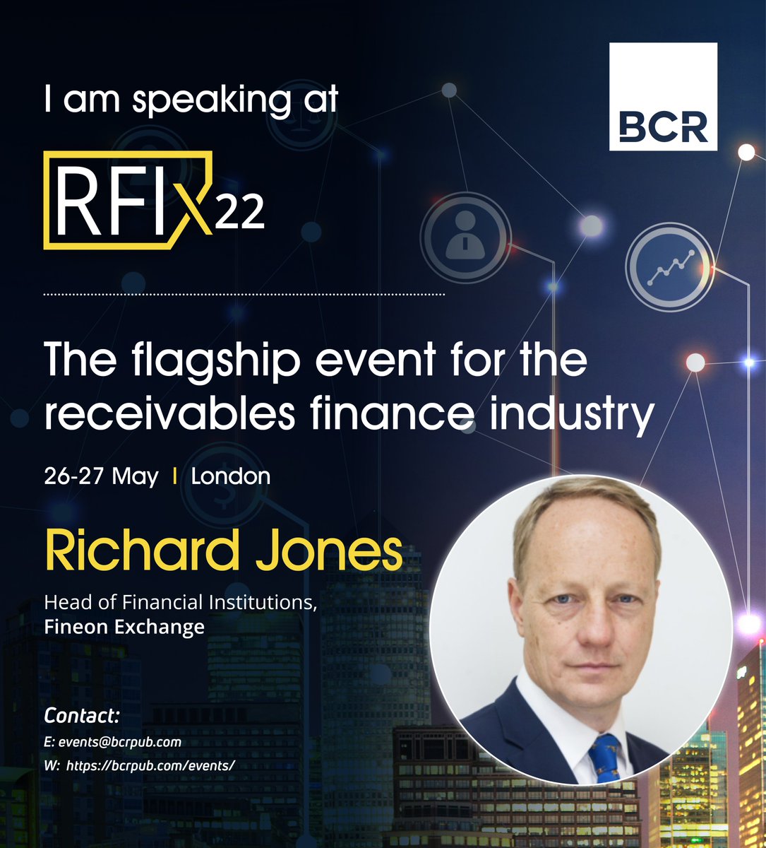 Our Head of Financial Institutions, Richard Jones, will be speaking at <a href="/BCR_TRFNews/">TRF News</a>' #RFIx22 Convention on 26th May. We look forward to exploring the role of #technology in addressing current challenges in the #receivablesfinance industry. See you there! 

bcrpub.com/events/rfix-re…