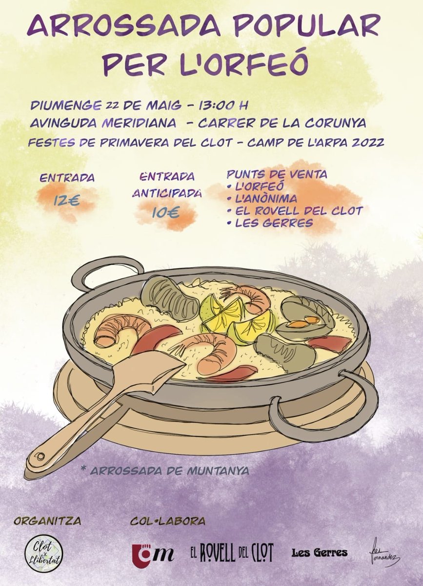 Anonima_Clot's tweet photo. FESTES DE PRIMAVERA💐🌹🌷☀️
Aquest cap de setmana hi ha diversoa actes festius al barri. #FestesPrimavera #ClotCampdelArpa
Les companyes de @ClotxLlibertat organitzen una Arrossada Popular el diumenge 22 a les 13h davant l'@orfeomartinenc 👇👇 https://t.co/szqpyOCHJ6
