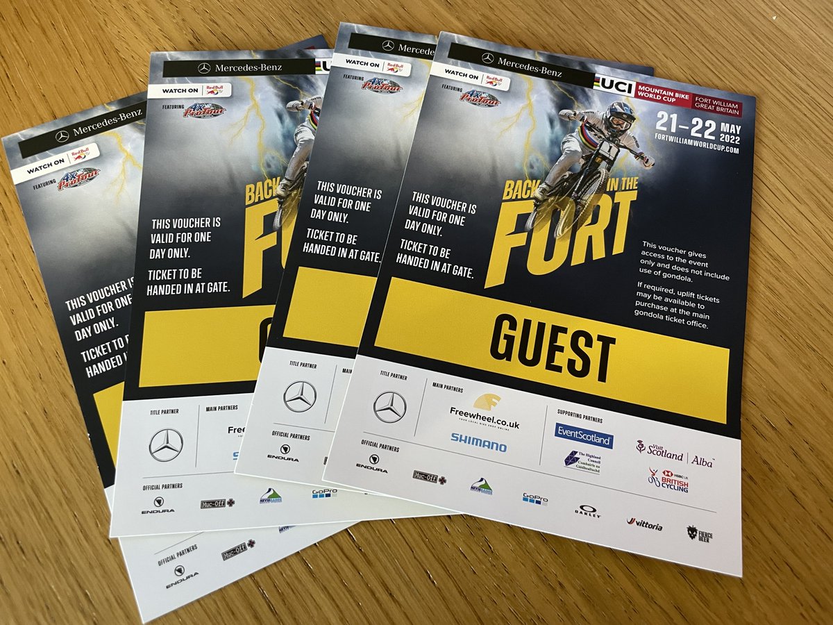 SmidgeForecast's tweet photo. Competition time! We have 2 pairs of day tickets for the @FW_MTB_WorldCup this weekend in Fort William! To enter simply like and RT this tweet! We’ll draw a winner on Wed 18th at 10am. https://t.co/Q3Nkv4EGKz