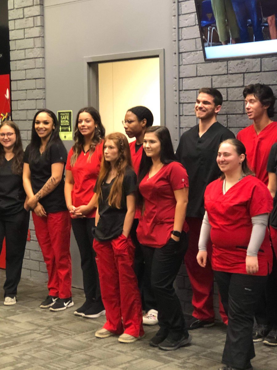 ClayCTE's tweet photo. Congratulations to @MHS_HorsePower Health Science students for earning their CNA and EKG certifications!  Families “pinned” their students at the annual pinning ceremony @oneclayschools https://t.co/G3hMRCLNtv