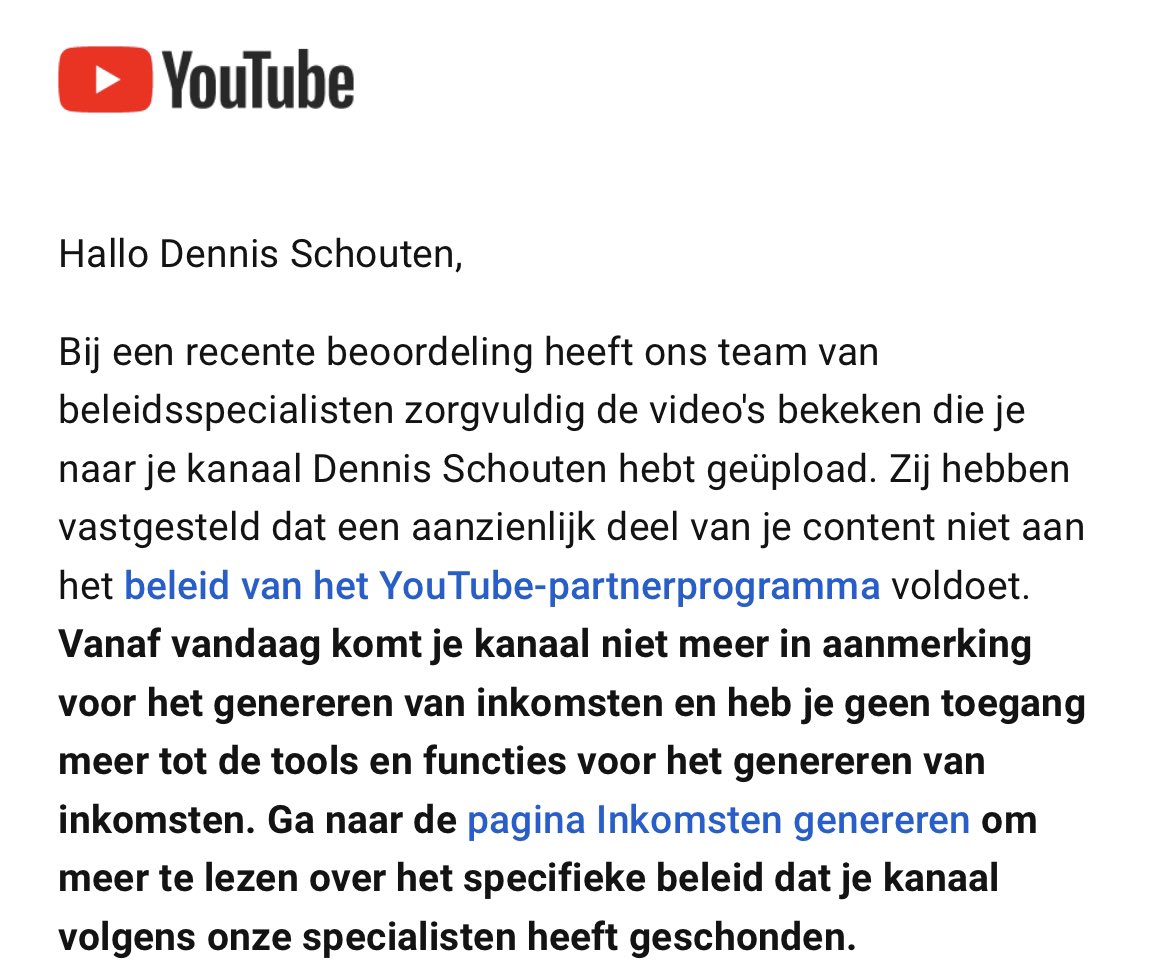 StennisDennis's tweet photo. Zowel mijn privé en RoddelPraat-account zijn tegelijk geblokkeerd door YouTube, zonder reden. Cancel culture 2022 ten top. https://t.co/wL8QojV5hg
