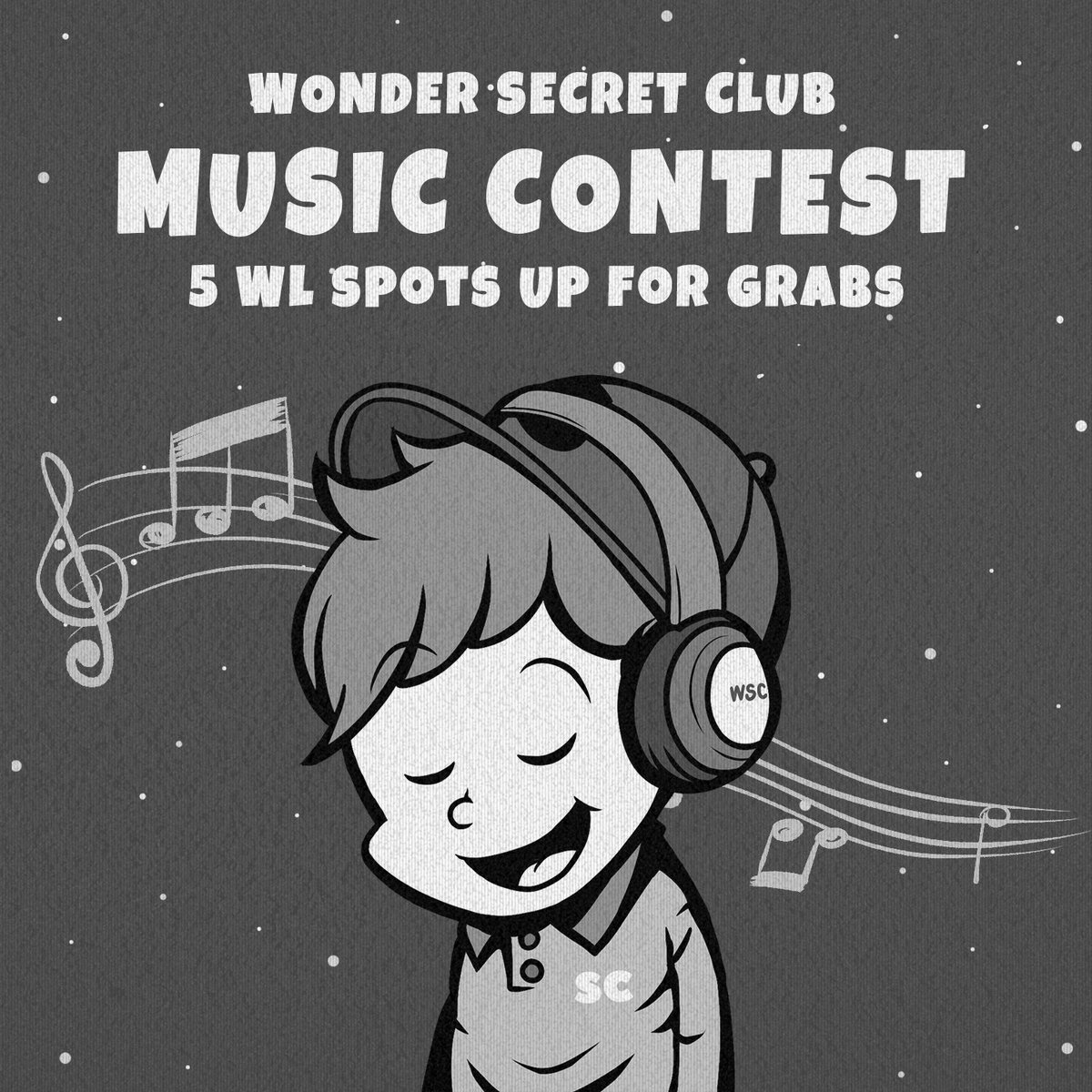 Create a soundtrack inspired by the retro &amp; nostalgic vibe of the Wonder Secret Club♪

5 Wonderlist spots up for grabs!

1. Follow <a href="/WSecretClub_nft/">WONDER SECRET CLUB</a>
2. Like, RT &amp; Tell us the name of your favorite song
3. Post your soundtrack w/ hashtag #WSCMusic

⏰-5 days

#WSCMusic